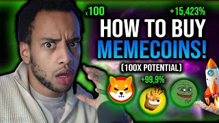 HOW TO BUY CRYPTO MEMECOINS SIMPLE GUIDE! (Pepe, SHIB, Bonk, WIF, Myro & more!)