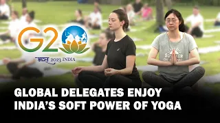 G20 delegates take part in yoga session during ‘2nd G20 Health Working Group meeting’ in Goa