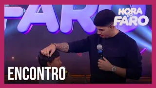 Emanuel se emociona ao conhecer Zé Vaqueiro e canta com seu ídolo