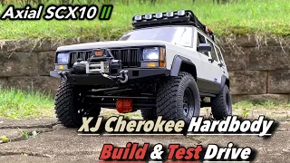 1/10 Scale Axial SCX10 II | My New Jeep Cherokee XJ Hardbody Build & Test Drive Video 4X4 RC Car