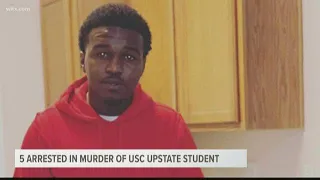 5 people arrested in killing of South Carolina college student