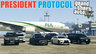 GTA 5 Pakistan | President Travelling to President House in Protocol | Game Lovers