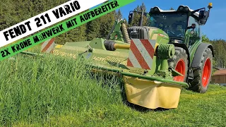 Fendt 211 Vario + 2x Krone Mähwerk mit Aufbereiter | Erster Schnitt