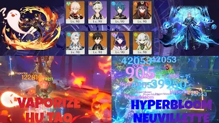 C0 Vaporize Hu Tao & C0 Hyperbloom Neuvillette | 4.1 Spiral Abyss Floor 12 MAX STARS