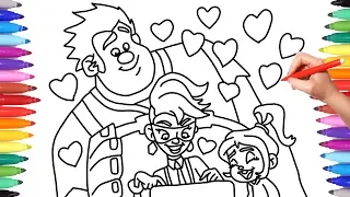 Disney Ralph Breaks the Internet Coloring Pages for Kids, Wreck-it Ralph With Venellope and Yesss