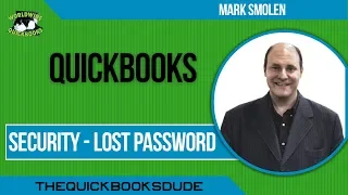 QuickBooks Security - Lost Password