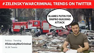 #ZelenskyWarCriminal trends on Twitter; Russia exposes Ukraine’s Dnipro missile strike ‘lie’