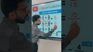 Solve fractions in 1 sec🤝💡 #shorts #khantrickster