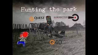 Quest Q40 Metaldetector - Hunting the park - SILVER!!!  - 2 Rings - The Dutch Metal Hunters
