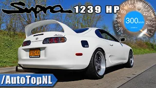1239HP TOYOTA SUPRA MK4 2JZ SW Performance 300km/h ACCELERATION & SOUND by AutoTopNL