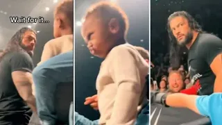 Roman Reigns Breaks Character in Hilarious Interaction with a 2 year old fan at WWE Live Event