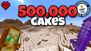 I Broke the World Record for the BIGGEST Cake biome In Minecraft...