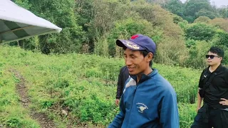 Trekking uphill to see Giant Himalayan Lily (Beivoli) at Liyai Khullen Village, Senapati