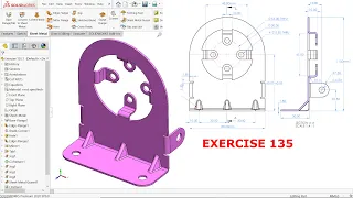 Solidworks Sheet metal Exercise 135 Jog Feature