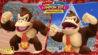All Events (Donkey Kong gameplay) | Mario & Sonic at the London 2012 Olympic Games for Wii ⁴ᴷ