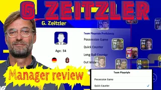 Manager Review : G Zeitzler | how to use zeitzler in efootball 2022 mobile