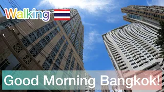 Morning Walk through Ratchadamri to Langsuan Road in Bangkok, Thailand🇹🇭 - Virtual City Tour 2021