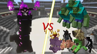 Vengeful Heart Of Ender(Minecraft Dungeons Boss) vs Mutant Creature Army! Minecraft mob battle!