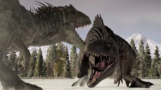 DOMINION GIGANOTOSAURUS VS INDOMINUS REX - Jurassic World Evolution 2