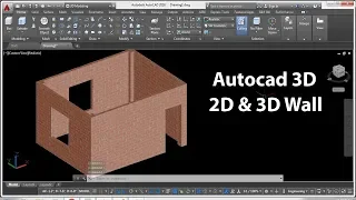 Autocad 3D Tutorial (how to create 3D wall in Autocad )