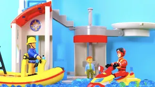 Fireman Sam Toys | Fire Station & Ocean Rescue Centre | Unboxing & Play | Kids Movie