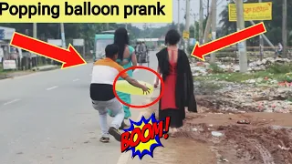 Popping Balloon Blast Prank on Girls | Crazy REACTION with Popping Balloons Prank 2 | Razu prank tv
