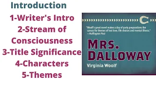 Mrs Dalloway by Virginia Woolf|Title Significance|Themes|Characters|Introduction| Urdu/Hindi