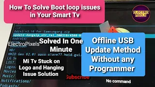 MI TV Stuck on Logo,hanging issue problem Fix|Firmware installation through usb in Recovery Mode|MI