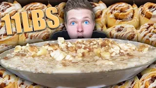 11LB MEGA BOWL OF CINNAMON BUN & BANANA OATMEAL CHALLENGE