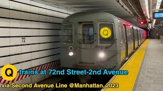 IND: Q trains at 72nd Street-2nd Avenue