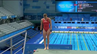 Budapest 2017 Laura Marino, team final, women's diving