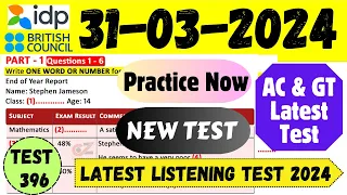 IELTS Listening Practice Test 2024 with Answers | 31.03.2024 | Test No - 396