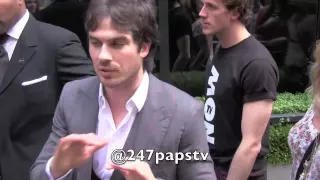 Ian Somerhalder Kiss The Girl at CW Network Upfronts in NYC