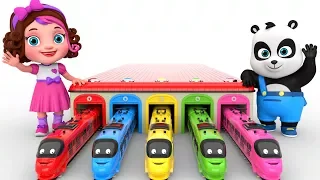 Learn Colors With Toy Trains  -  Pinky and Panda