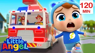 Baby John's First Firetruck Siren 🚨 Little Angel Nursery Rhymes and Kids Songs | After School Club