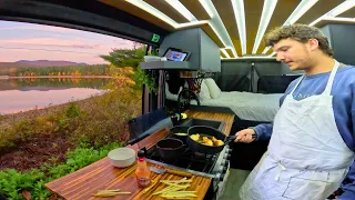 Cooking Buffalo Wings In The Van | Camping Upstate NY