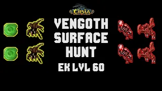 EK lvl 60 Vengoth surface Hunt - 570k/h - 150% exp gain rate - Tibia Game