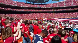 Chiefs vs Chargers National anthem & flyover