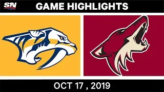 NHL Highlights | Predators vs Coyotes – Oct 17 2019