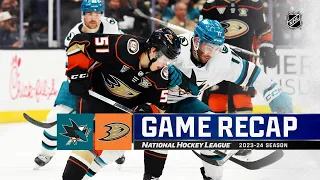 Sharks @ Ducks 1/31 | NHL Highlights 2024