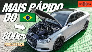 AUDI A3 MAIS RÁPIDO DO BRASIL nos 402m!