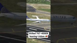 United Boeing 767-400ER leaving Lisbon 🇵🇹 #flightsimulator #microsoftflightsimulator