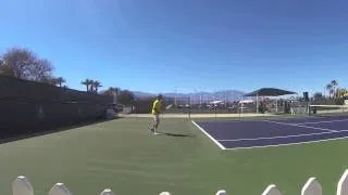 2014 Indian Wells: Daniel Gimeno-Traver Side View