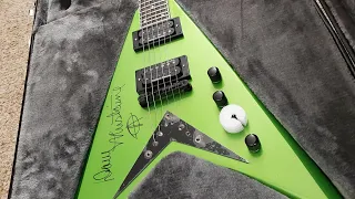 unboxing my Autographed Dave Mustaine Green Kramer Guitar