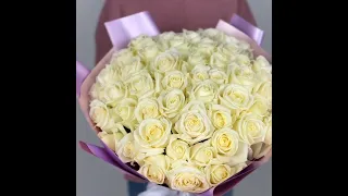 LoVa Flowers. Живые Свежие цветы. Букет из 51 белой розы