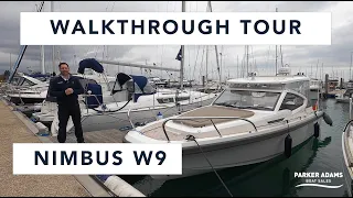 Nimbus W9 Walkthrough Tour - Motor Cruiser Weekender and quality boat - Awesome Axopar Competition!