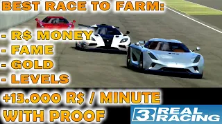 Best Race in 2023 How to Farm Money Fame Gold $ Levels in Real Racing 3 With proof