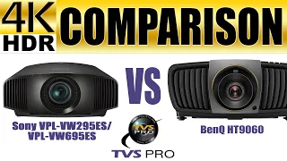 Sony VPL-VW295ES/VPL-VW695ES vs BenQ HT9060 4K HDR Projector Comparison (See Description)