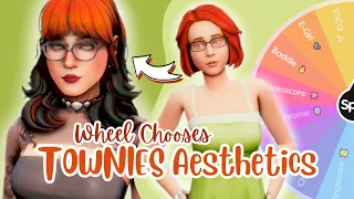 Letting A WHEEL Choose TOWNIES Aesthetics! 🖤 | + CC List | Sims 4 Create a Sim