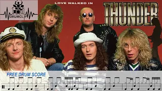 Thunder - Love Walked In (Drum Score)